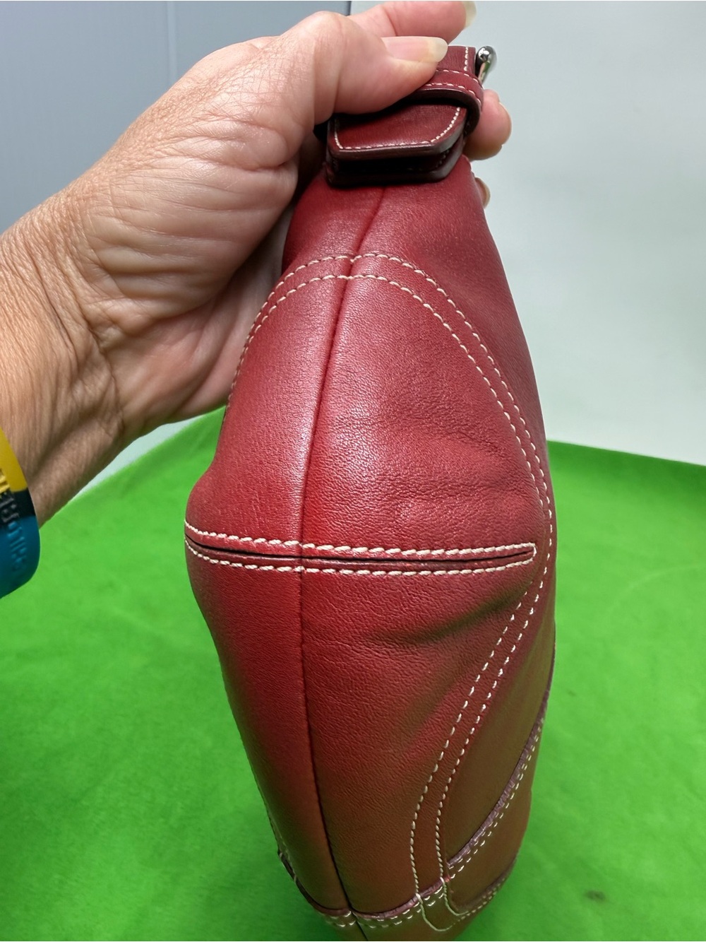 Vintage Y2K Coach 9541 Leather Red Soho Hobo Shoulder… - Gem